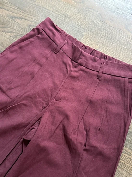 a new day high waisted trousers in Burgundy Wine 8 Long NWT - Picture 6 of 8